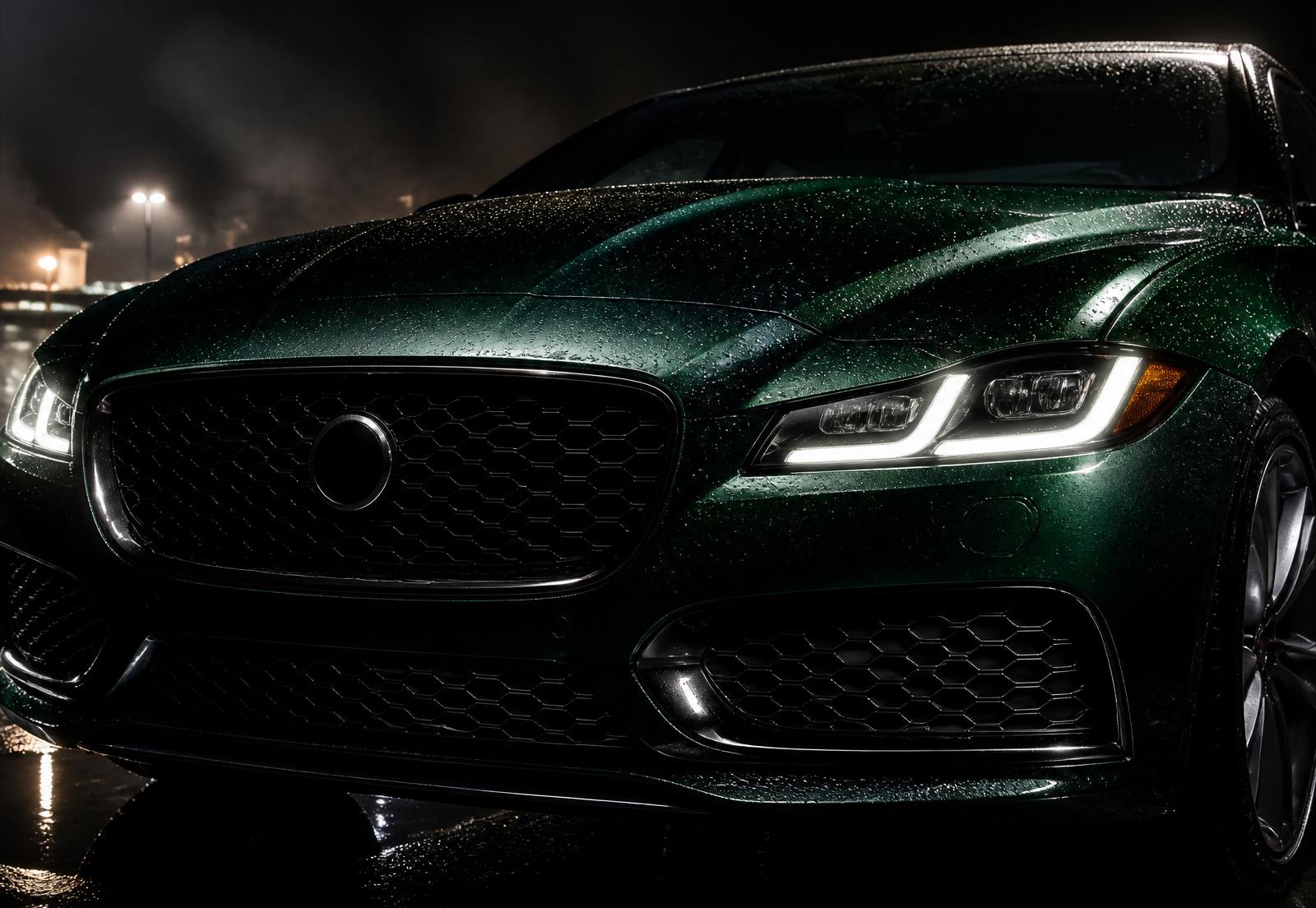 Jaguar front grille close-up