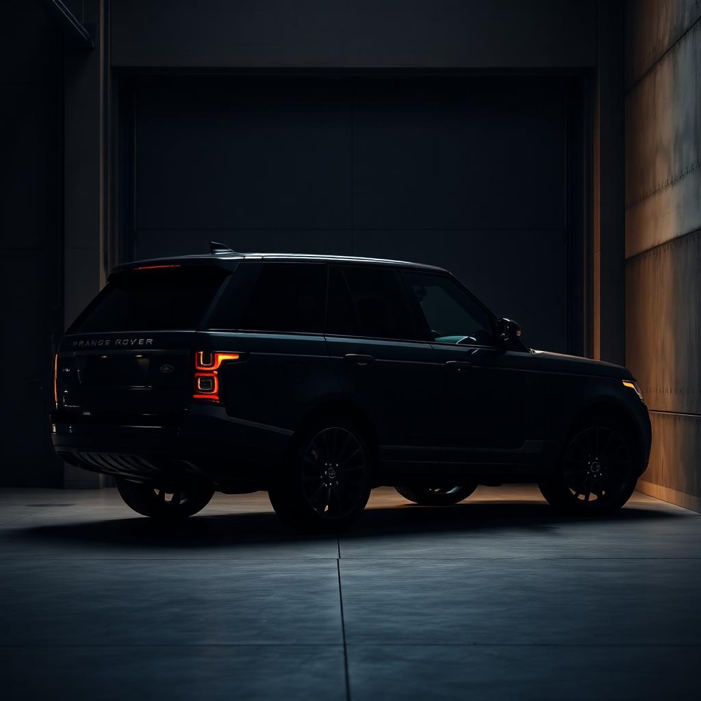 Range Rover parked at a premium specialist workshop