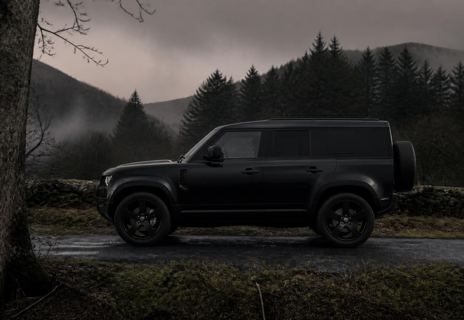 Land Rover Defender on a misty road