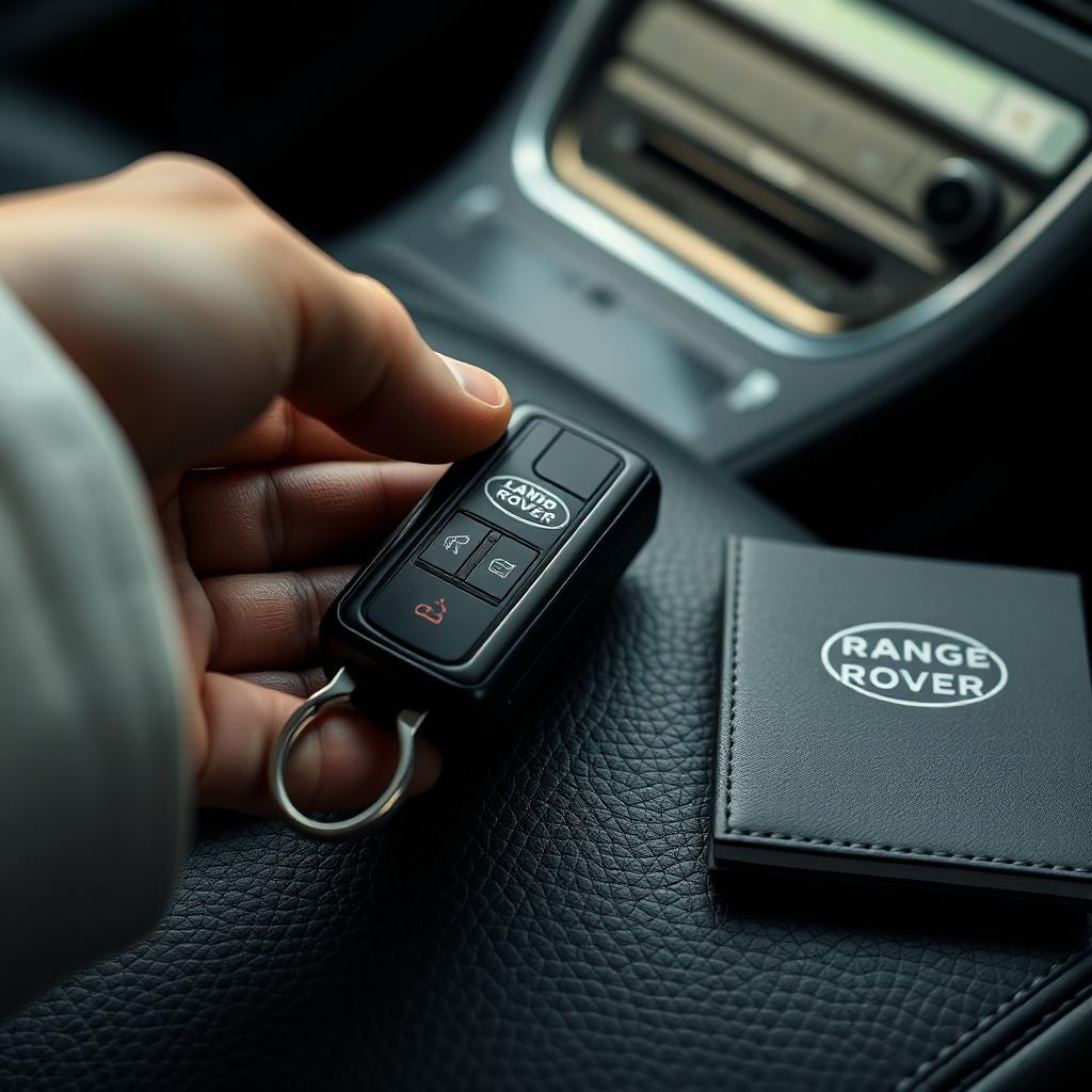 Land Rover key fob handed over at a specialist service centre